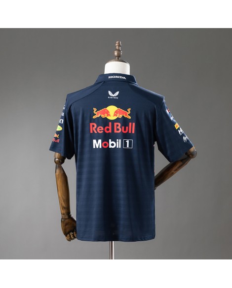 Red Bull F1 2025 Marineblaues Poloshirt
