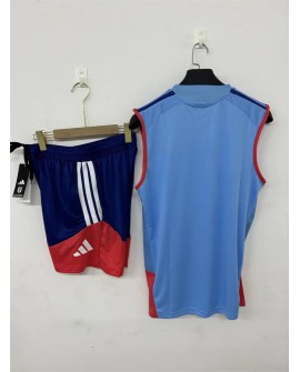 Trainingsanzug der japanischen Nationalmannschaft 2627 - Blau (ärmelloses Trikot + Shorts)