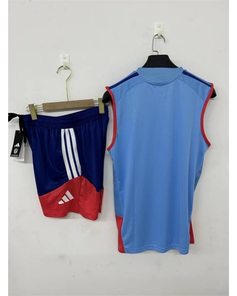 Trainingsanzug der japanischen Nationalmannschaft 2627 - Blau (ärmelloses Trikot + Shorts)