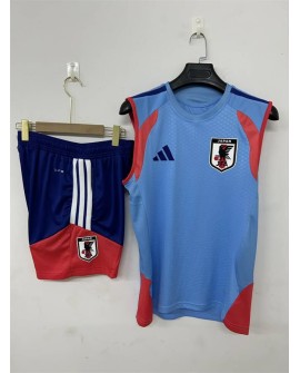 Trainingsanzug der japanischen Nationalmannschaft 2627 - Blau (ärmelloses Trikot + Shorts)