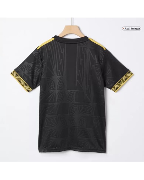 Mexiko Auswärtstrikot für Kinder (Trikot + Shorts) 2025, Schwarz – Gold Cup