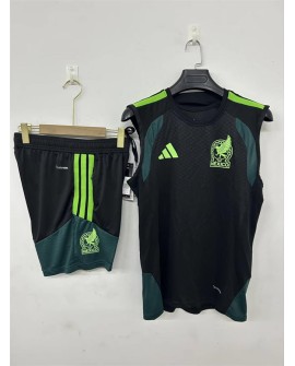 Mexiko Trainingsoutfit 2627 - Schwarz (ärmelloses Top + Shorts)
