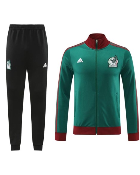 Mexiko-Leichtathletik-Trainingsset (Jacke + Hose) Grün 2024/25