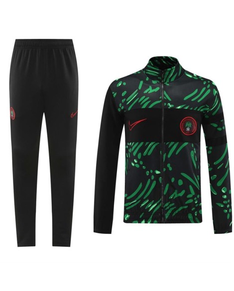 Nigeria-Trainingsset (Jacke + Hose) Grün 2024/25