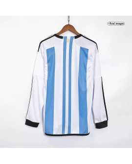 Argentinien Heimtrikot 2022 – Langarm-WM – DREI STERNE