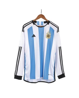 Argentinien Heimtrikot 2022 – Langarm-WM – DREI STERNE
