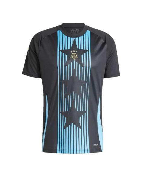 Argentinien Copa America 2024 Aufwärm-Trainingsshirt – Schwarz
