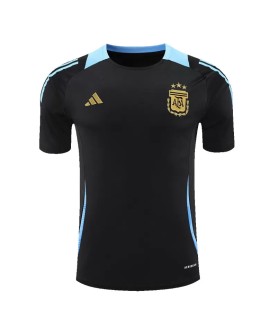 Argentinien Copa America 2024 Aufwärm-Trainingsshirt – Schwarz