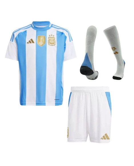 Argentinien Home Copa America 2024 Kindertrikot (Trikot + Shorts + Socken)