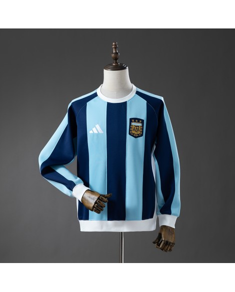 Argentinien blau-schwarzer Hoodie 25/26