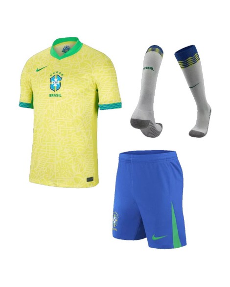 Brasilien Heimtrikot Copa America 2024 (Trikot+Shorts+Socken)