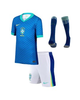 Brasilien Away Copa America 2024 Kindertrikot (Trikot + Shorts + Socken)