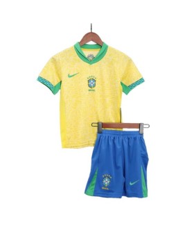 Brasilien Heimtrikot 2024 Kind (Trikot + Shorts)