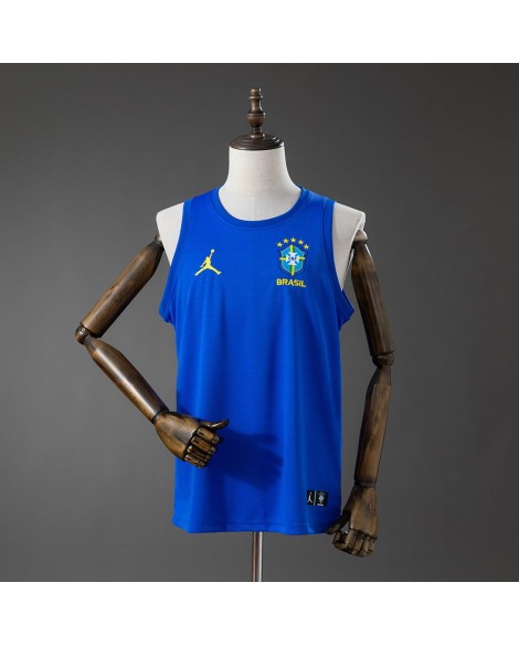 Brazil 2026 Ärmelloses Trainingsshirt – Blau