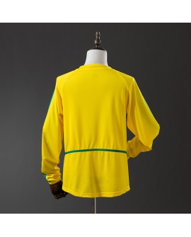 Brasilien 2002 Heimtrikot Langarm Retro