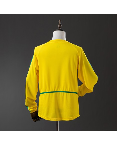 Brasilien 2002 Heimtrikot Langarm Retro
