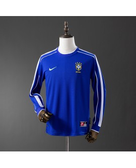 Brasilien 1998 Auswärts-Retro-Langarmtrikot
