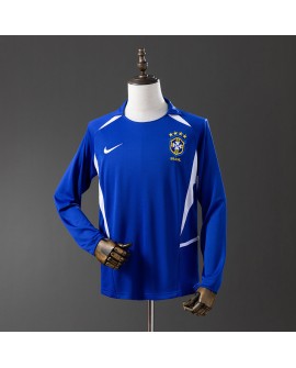 Brasilien 2002 Auswärts-Langarmtrikot im Retro-Stil