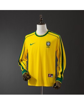 Retro-Langarmtrikot Brasiliens von 1998