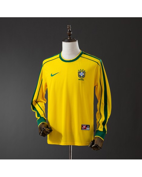 Retro-Langarmtrikot Brasiliens von 1998