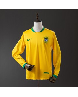 Brasilien 2006 Heimtrikot Langarm Retro