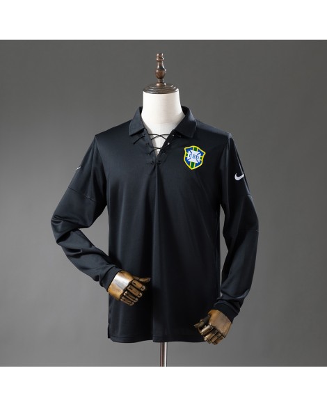 FIFA Weltmeisterschaft Brasilien 2004 – Sonderedition Schwarzes Langarm-Retro-Trikot