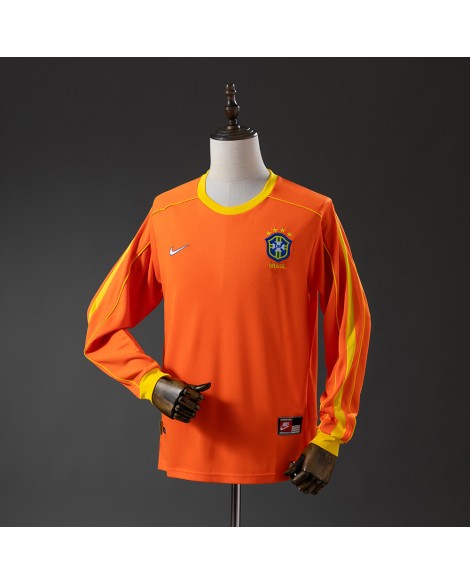 Brasilien 1998 Torwart-Langarm-Retro-Trikot