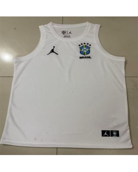 Brazil 2026 Ärmelloses Trainingsshirt – Weiß
