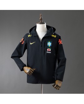Winddichte Jacke Brasilien 2025 - Schwarz