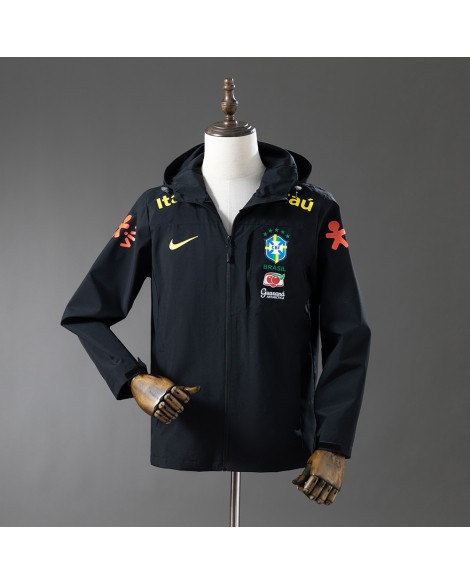 Winddichte Jacke Brasilien 2025 - Schwarz
