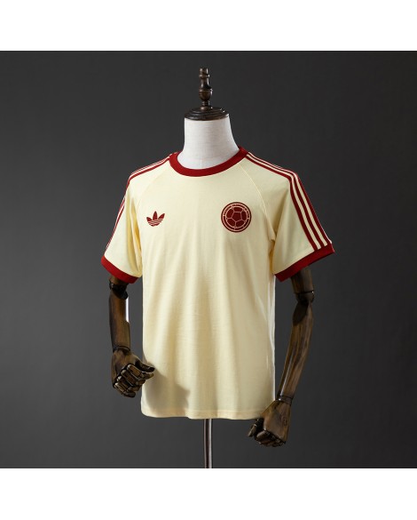 Trikot der kolumbianischen Fußballnationalmannschaft – kreideweißes T-Shirt