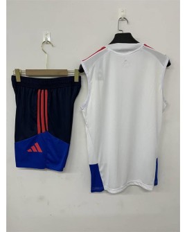 Trainingsanzug Kolumbien 2627 - Weiß (ärmelloses Trikot + Shorts)