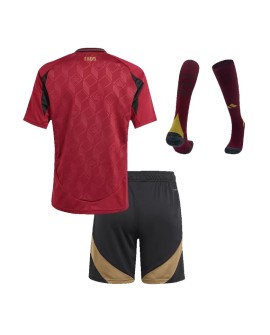 Belgien 2024 Europameisterschaft Kinder Heimtrikot (Jersey+Shorts+Socken)