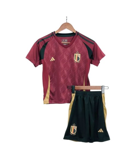 Belgien 2024 Europameisterschaft Kinder Heimtrikot (Jersey+Shorts)