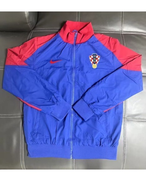 2025-26 Kroatischer blauer und roter Trenchcoat