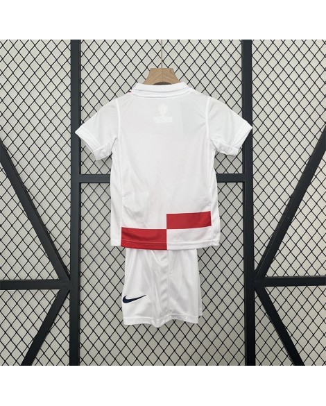 Kroatiens Heimtrikot für die 2024 Europameisterschaft - Kind