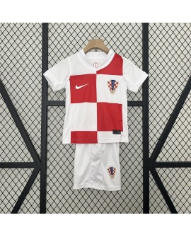 Kroatiens Heimtrikot für die 2024 Europameisterschaft - Kind