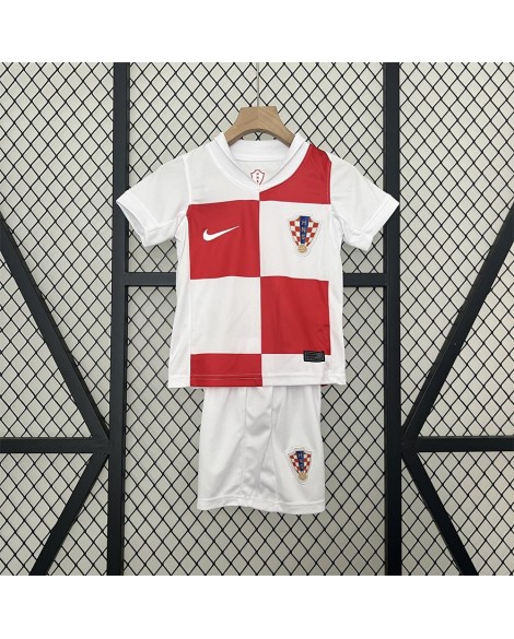 Kroatiens Heimtrikot für die 2024 Europameisterschaft - Kind
