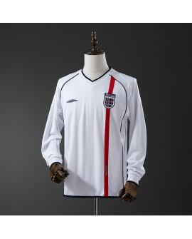 England 2002 Retro-Heimtrikot - Lange Ärmel