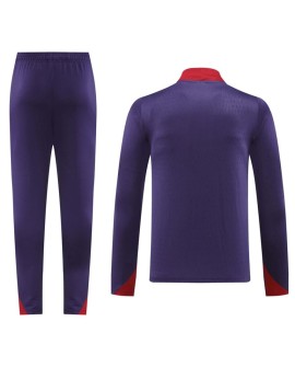England-Trainingsanzug-Set mit Reißverschluss (Oberteil + Hose), Marineblau, 2024/25