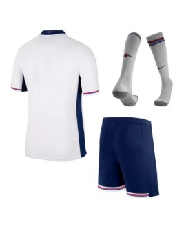 England 2024 Europameisterschaft Heimtrikot für Kinder (Jersey+Shorts+Socken)