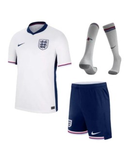 England 2024 Europameisterschaft Heimtrikot für Kinder (Jersey+Shorts+Socken)