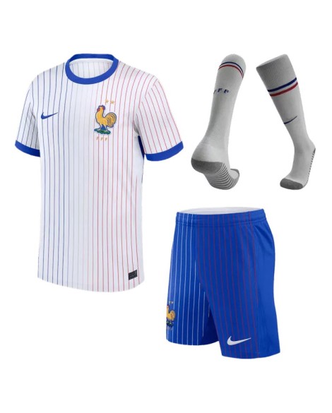 Frankreich Away EURO 2024 Trikot (Trikot+Shorts+Socken)