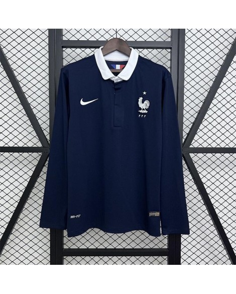 Frankreich 2014 Heim-Retro-Trikot – Langarm