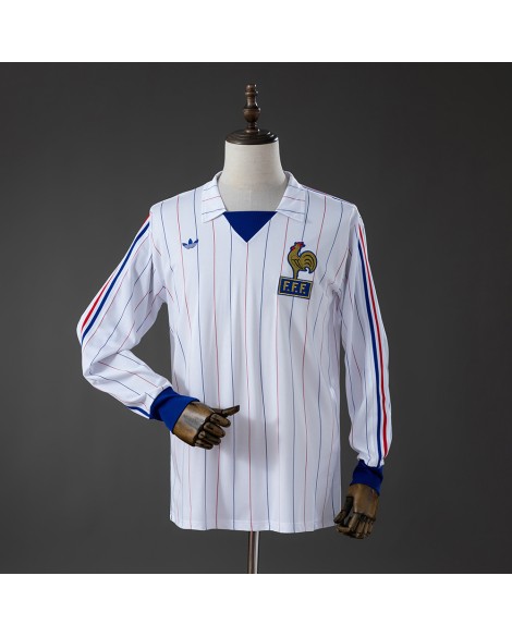 Frankreich Auswärtstrikot der Saison 80/82 langärmelig Retro