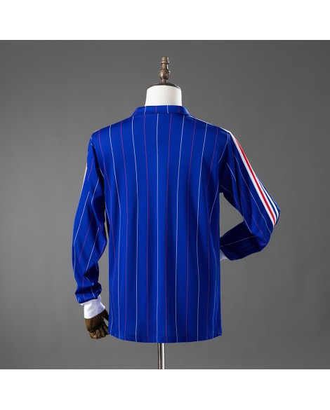 Frankreich Heimtrikot der Saison 80/82 langärmelig Retro