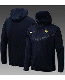 Frankreich 2024 Kapuzenjacke – Königsblau