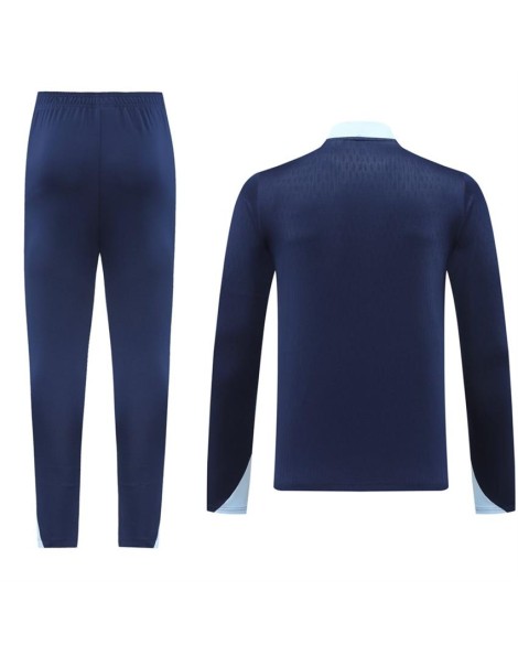 France Zip-Trainingsanzug-Trainingsset (Oberteil + Hose) Marineblau 2024