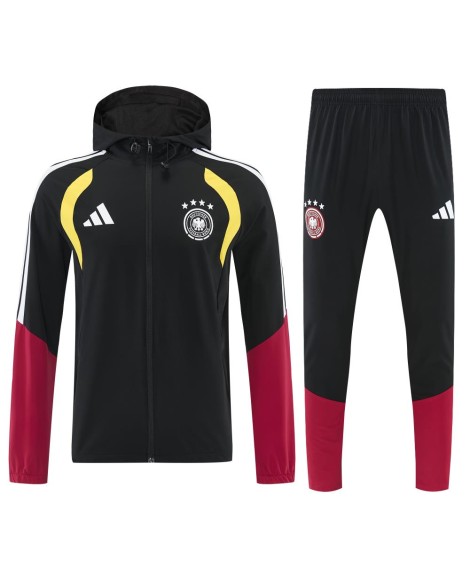 Deutsche Kapuzenjacke Trainingsbekleidung 2627-Schwarz