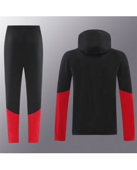 Deutsche Trainingsjacke mit Kapuze 2526 - Schwarz